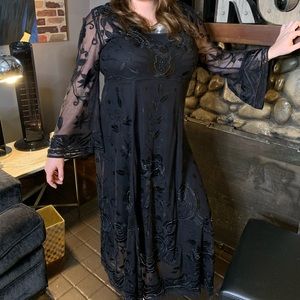 Free people lace ling dress empire waist beads gatsby 1920’s look